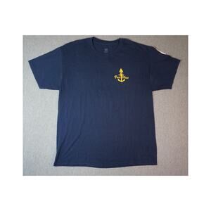 Fast Mast Long beach, CA Men's T-shirt short sleeve Navy Sz L Anchor logo